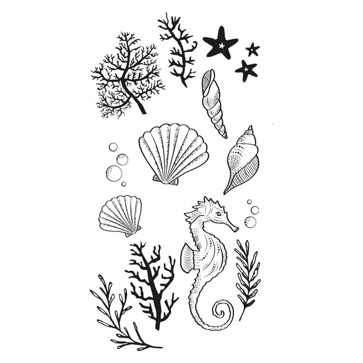 Klarsichtstempel 15 Stück - Ocean Elements by Lisa Jones