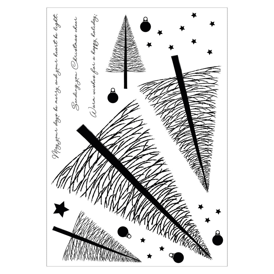 Klarsichtstempel-Set A5 16Stk. - Kosmopolitische Weihnachten, Fröhlich und Licht von SP