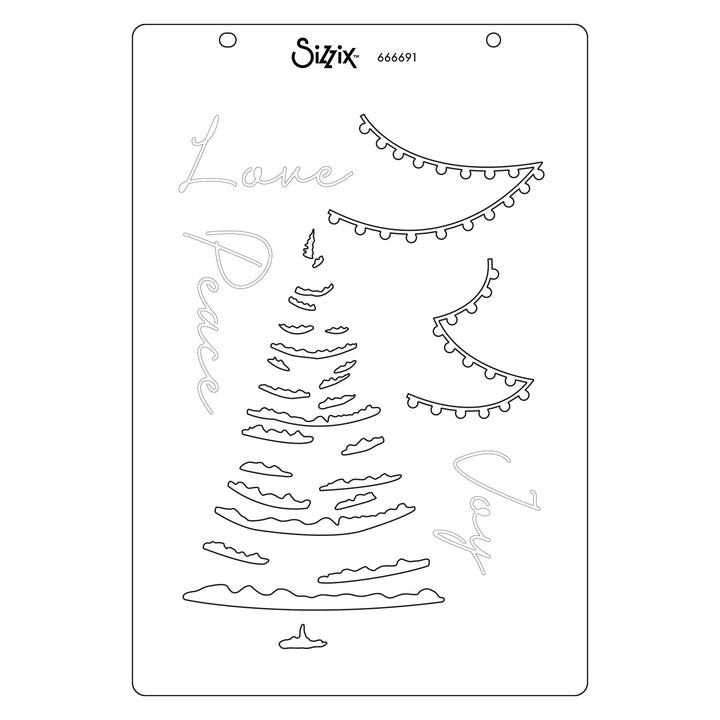 Klarsichtstempel-Set A5 16Stk. - Kosmopolitische Weihnachten, Fröhlich und Licht von SP