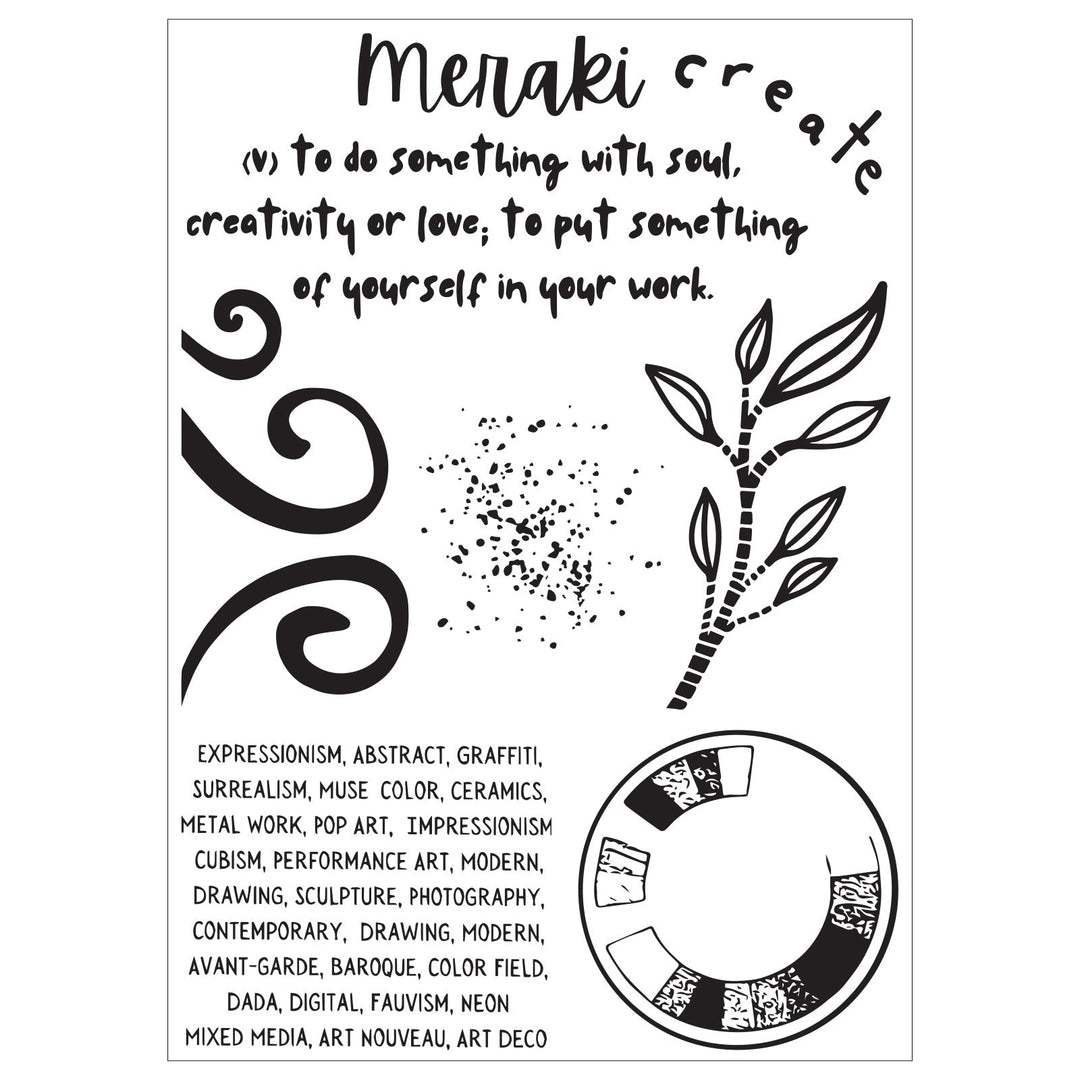 Studio Stempelset 7er-Pack / 3er-Pack Schablonen - "Create" von Cat Kerr