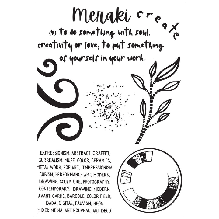 Studio Stempelset 7er-Pack / 3er-Pack Schablonen - "Create" von Cat Kerr
