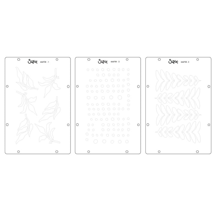 Studio Stempelset 6er- Pack / 3er-Set Schablonen - „The Visiter“ von Cat Kerr