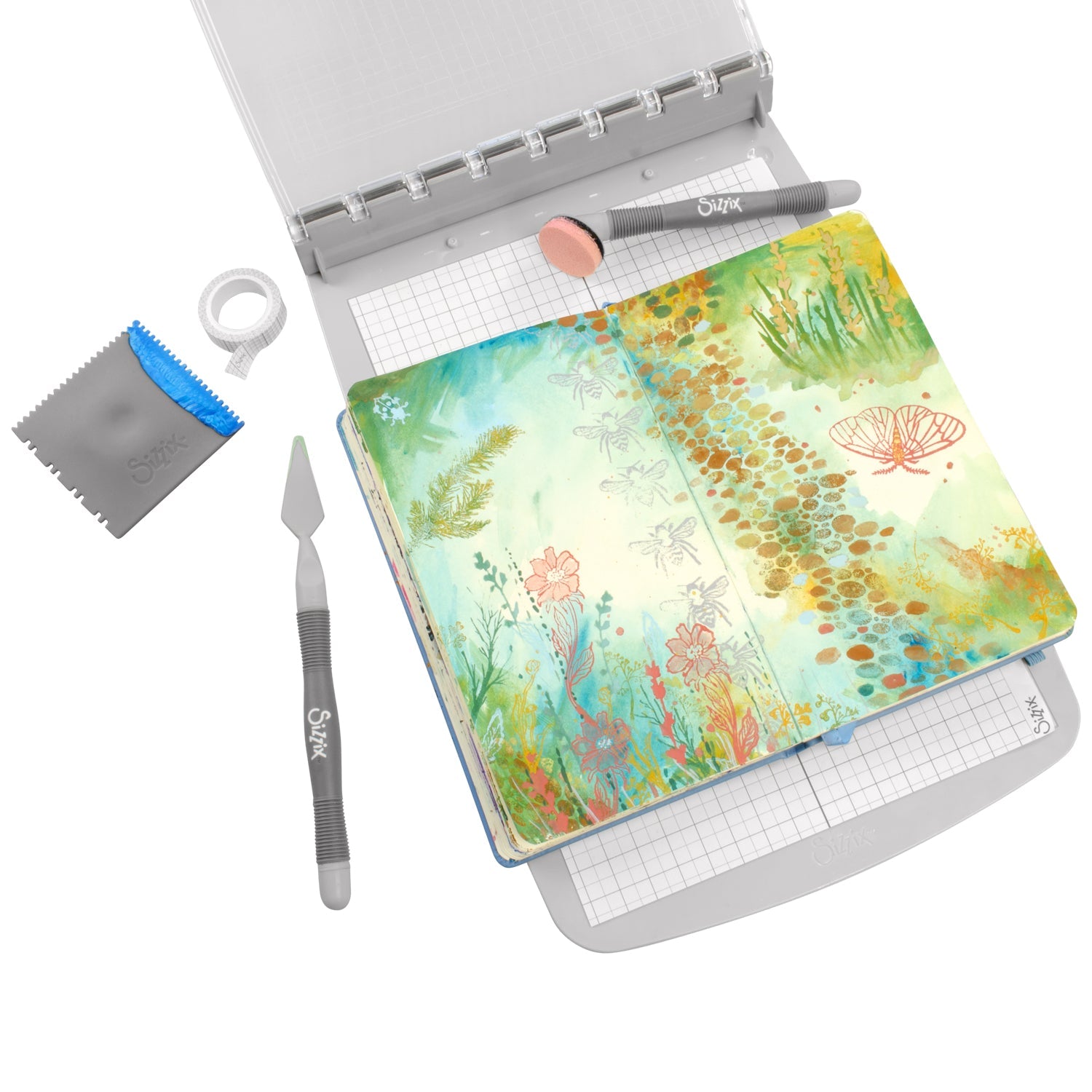 Studio Stempelset 17er-Pack / 3er-Set Schablonen - „Natur“ von Vic Hollins