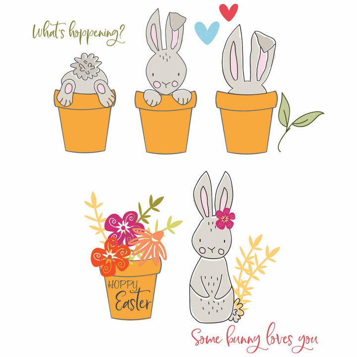 Klarsichtstempel-Set 15Stück - Bunny Bits &amp; Blooms by Catherine Pooler