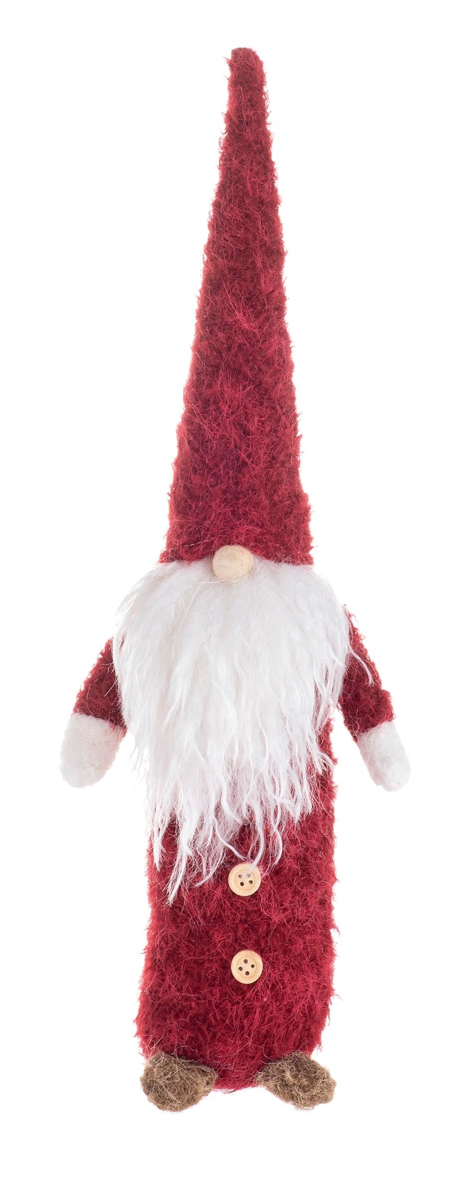 Weihnachtswichtel, Plüsch, rot 11,5x8,5x38,5cm