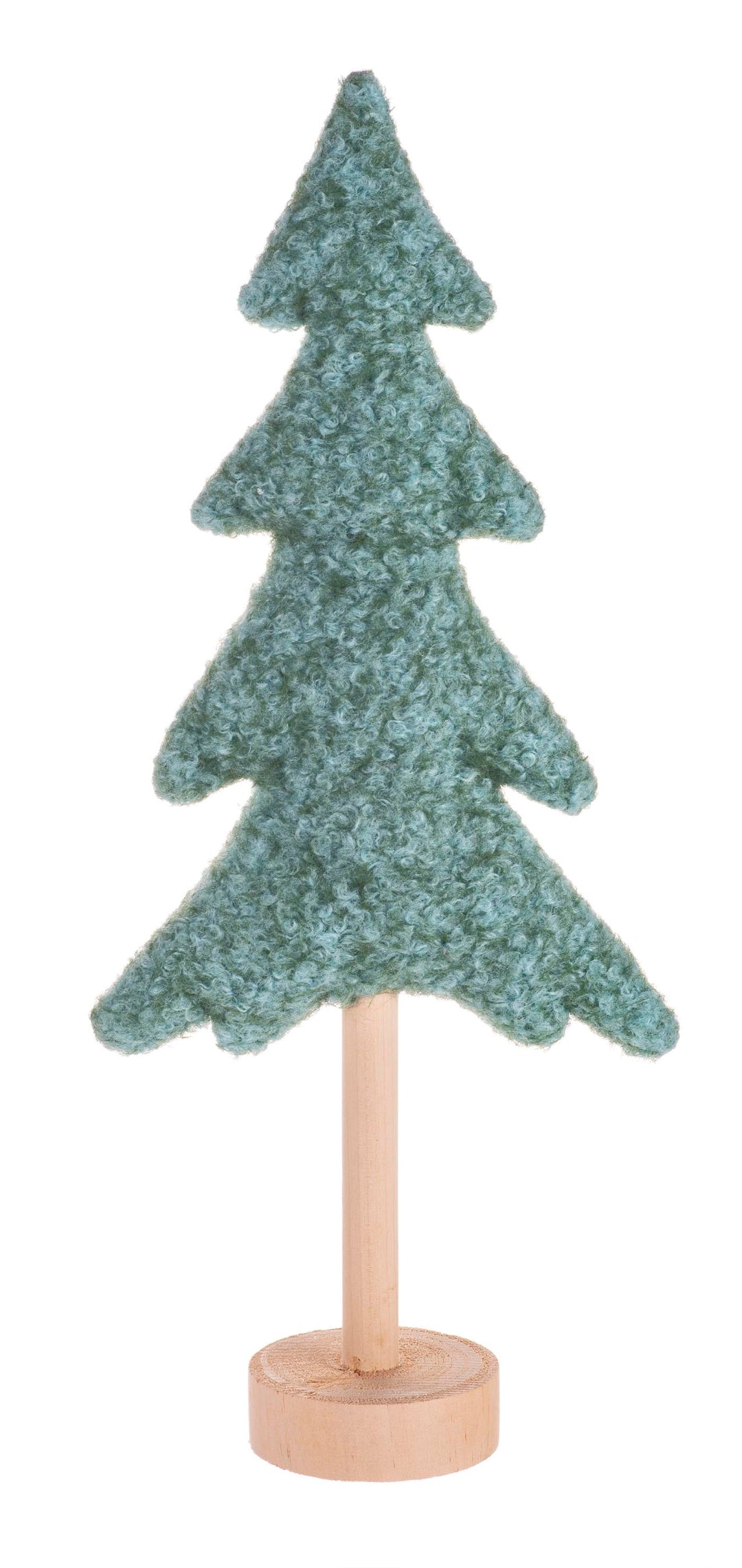 Tannenbaum Plüsch, 2-fach sort mint/petrol, 19x8x43cm