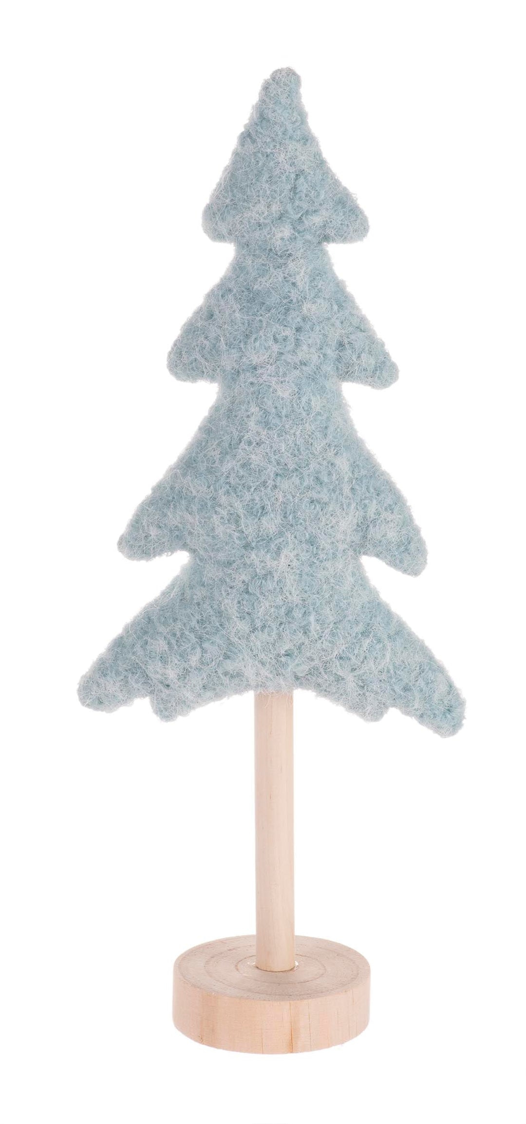 Tannenbaum Plüsch, 2-fach sort mint/petrol, 14x7x34cm