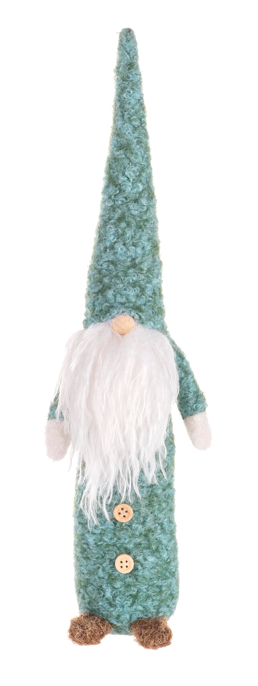 Weihnachtswichtel, Plüsch sort mint/petrol, 11,5x8,5x38,5cm