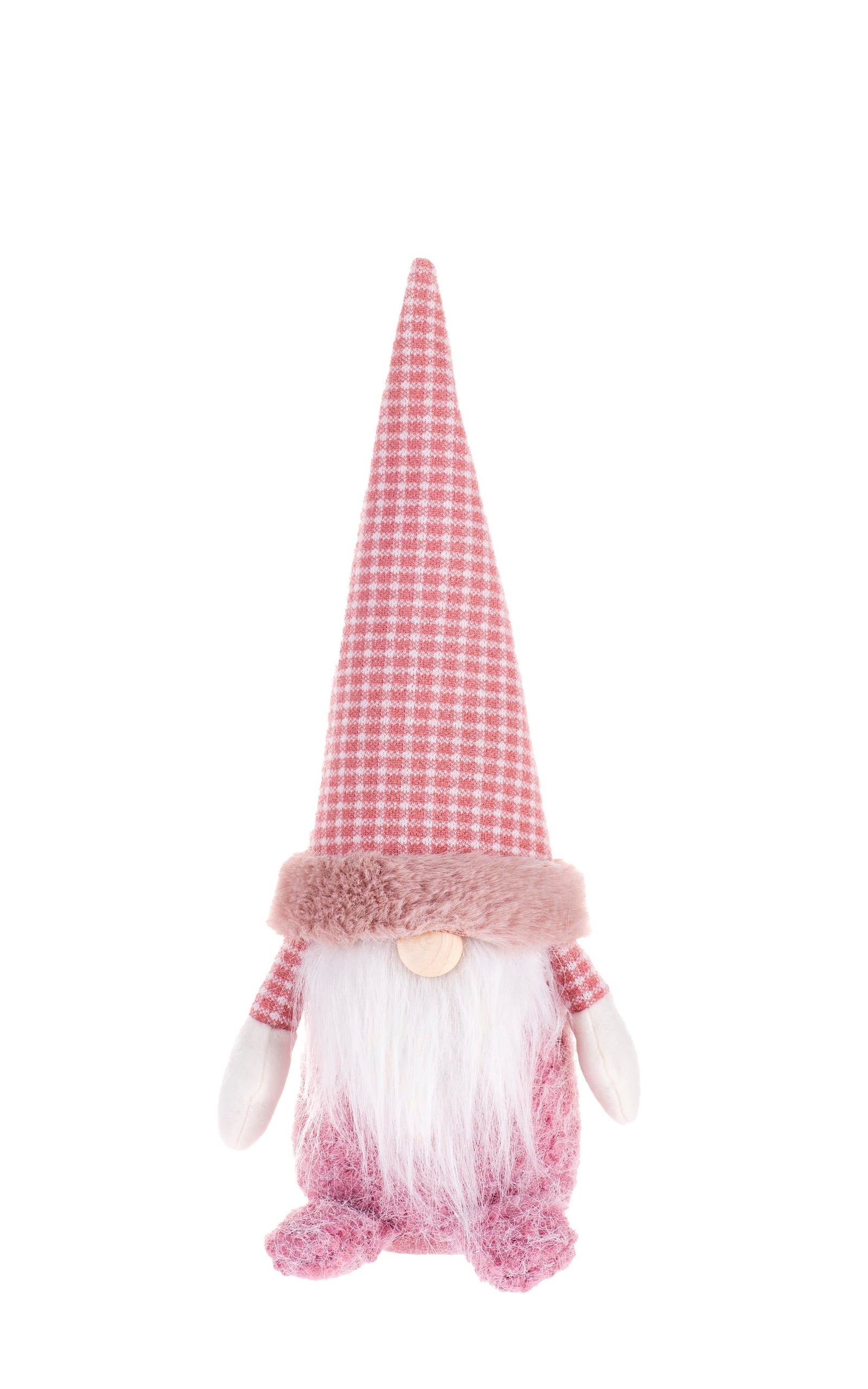 Wichtel sitzend, rosa 10x8x28cm