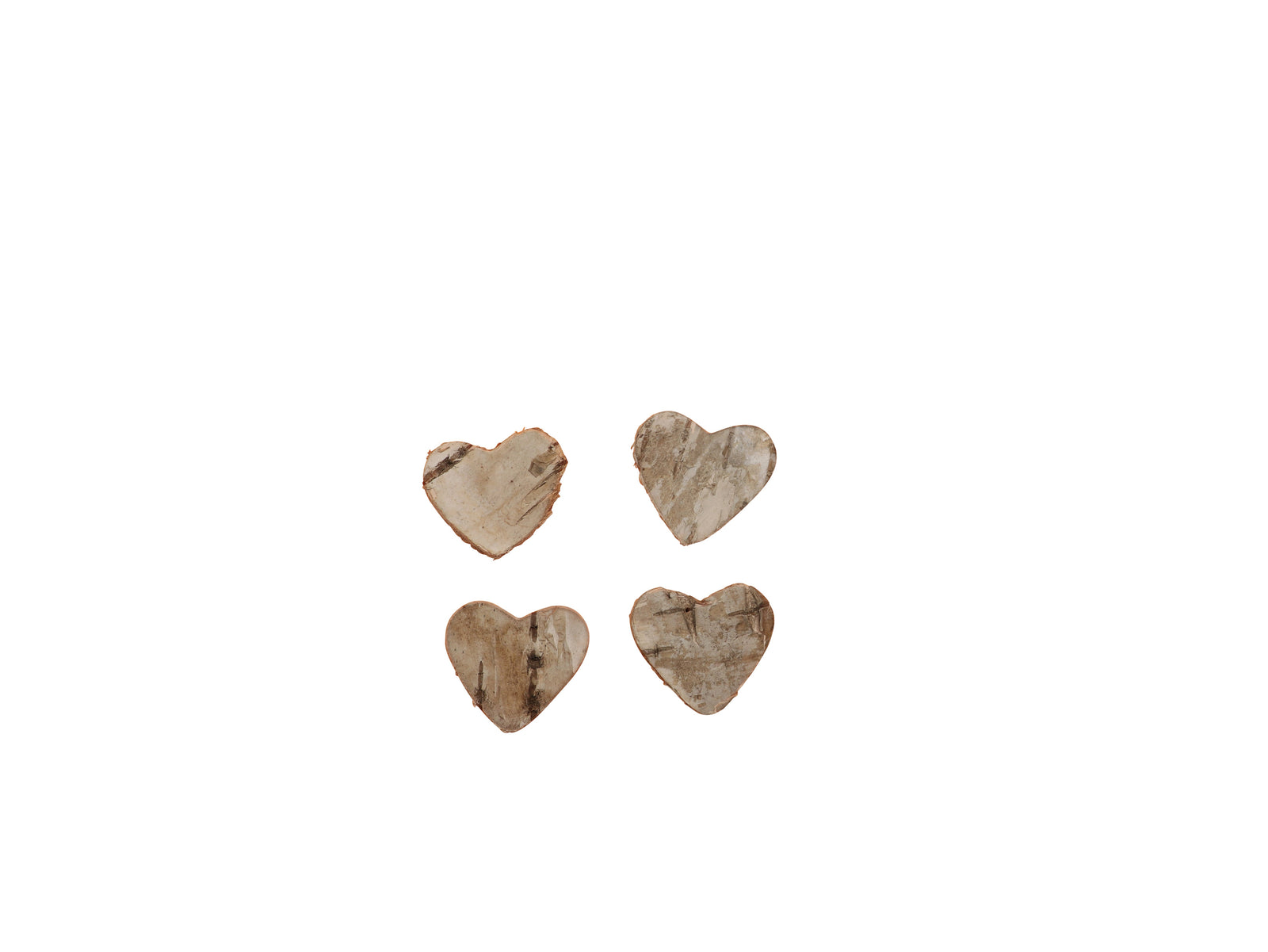 Birkenrinde, Herz 15St, 3cm