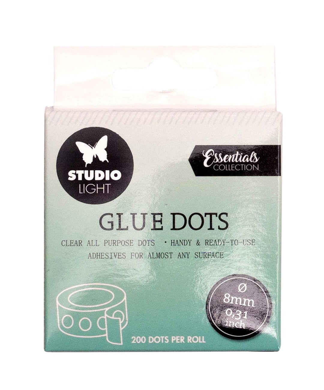 Glue Dots Klebepunkte Doppelseitig klebend 8mm 200 Stück Essential Tools