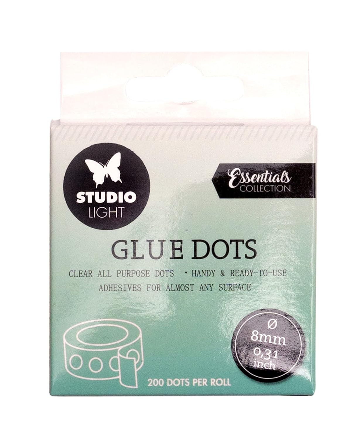 Glue Dots Klebepunkte Doppelseitig klebend 8mm 200 Stück Essential Tools