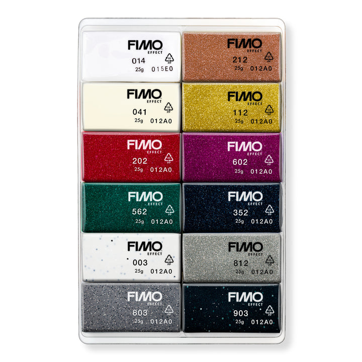 FIMO Soft Materialpackung 12 Farben effect - Kidis Art