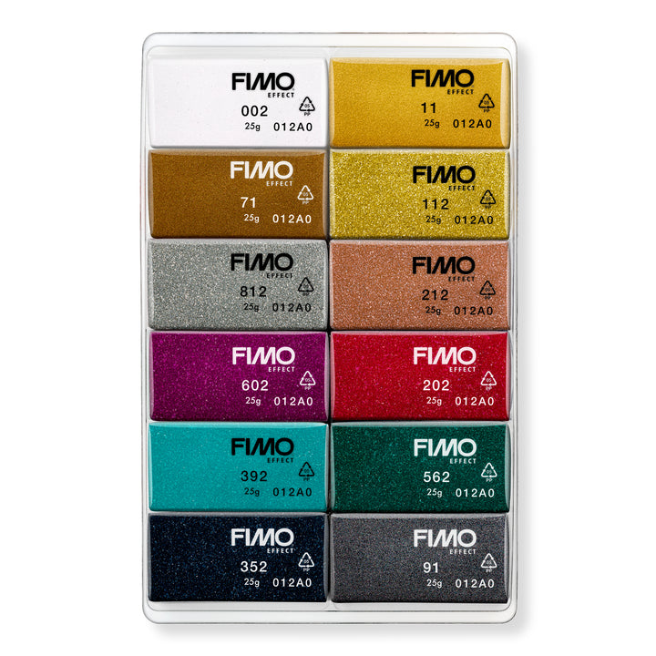 FIMO Soft Materialpackung 12 Farben sparkle - Kidis Art