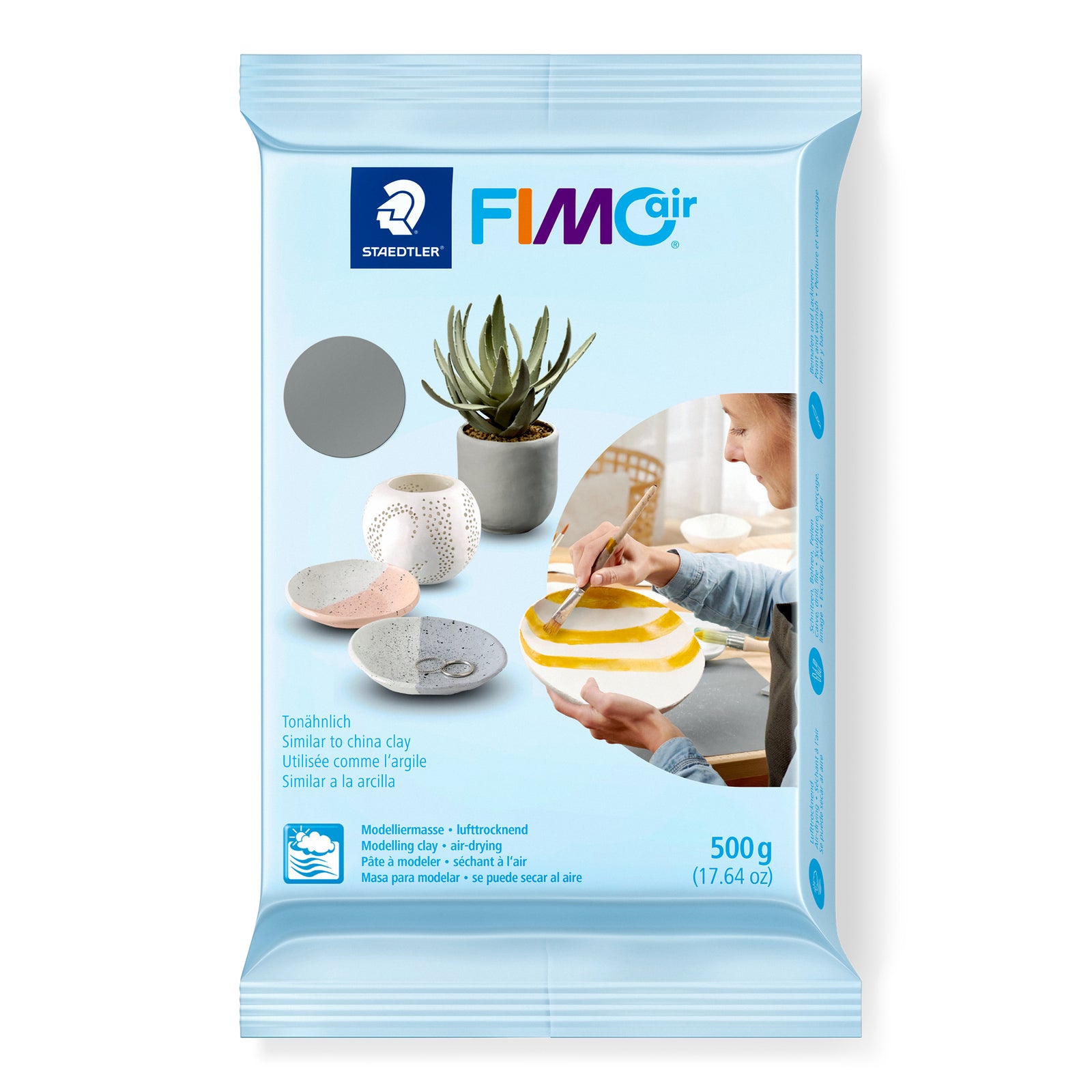 FIMO Air Basic grau 500 g - Kidis Art