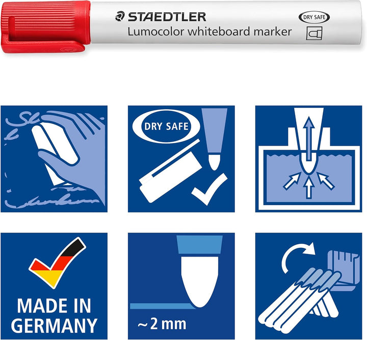 Marqueur pour tableau blanc Lumocolor® 351 B rouge
