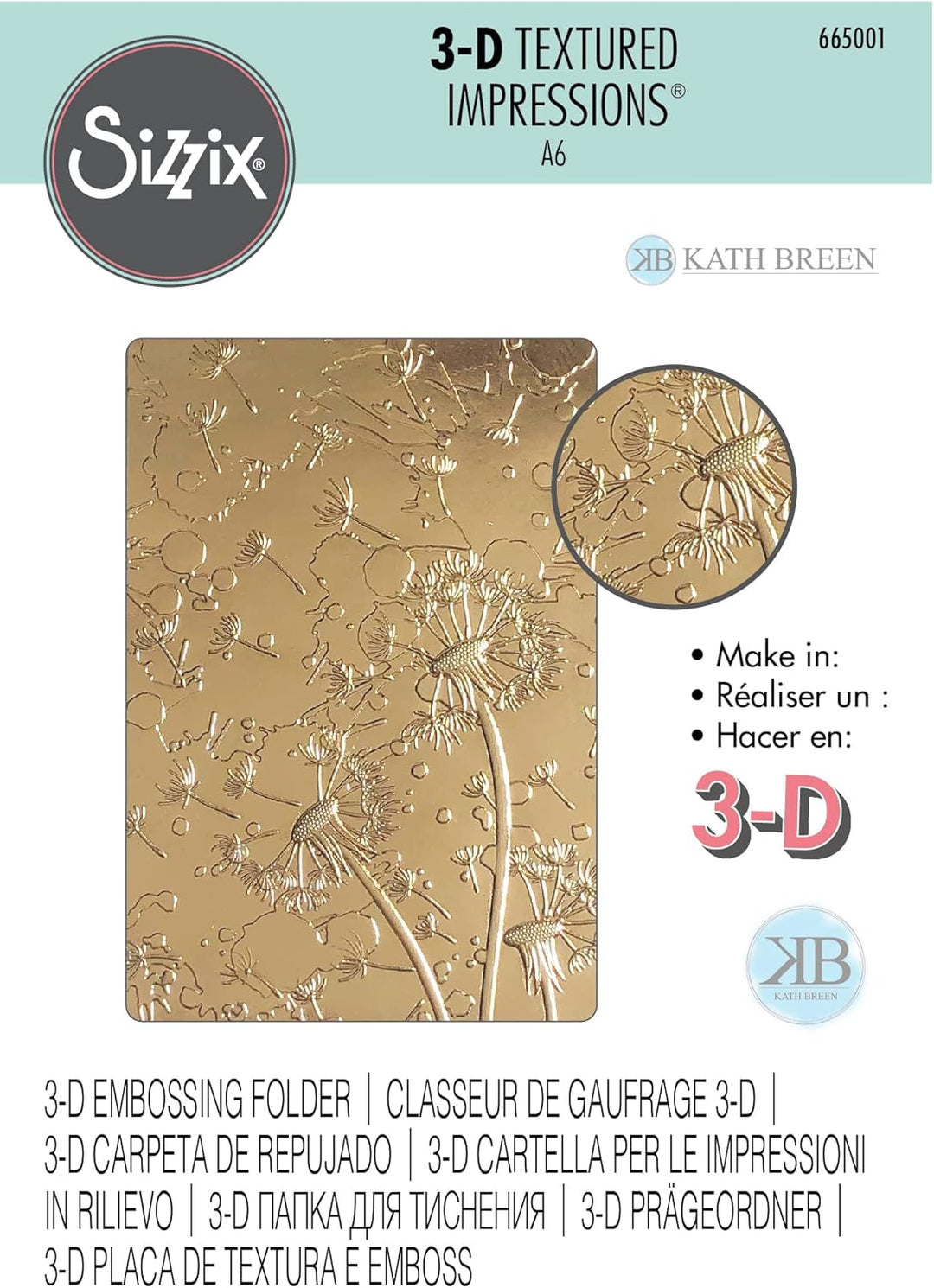 Dossier de gaufrage 3D texturé - Pissenlit