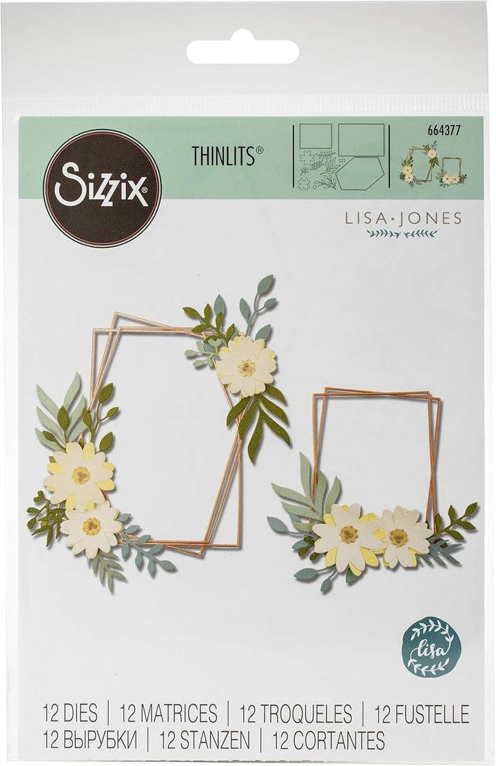 Thinlits Stanzset 12 Stück - Blumenrahmen