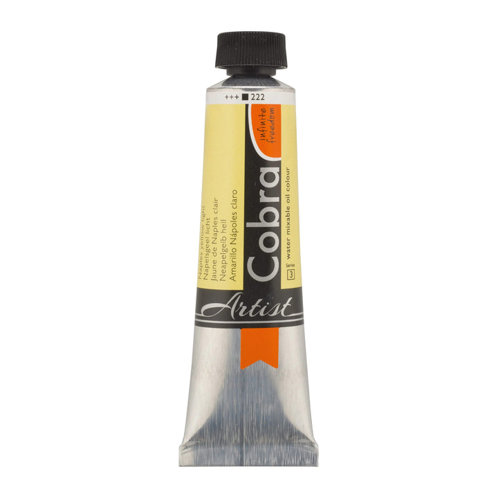 Cobra Artist Wassermischbare Ölfarbe Tube 40 ml Neapelgelb Hell 222 - Kidis Art
