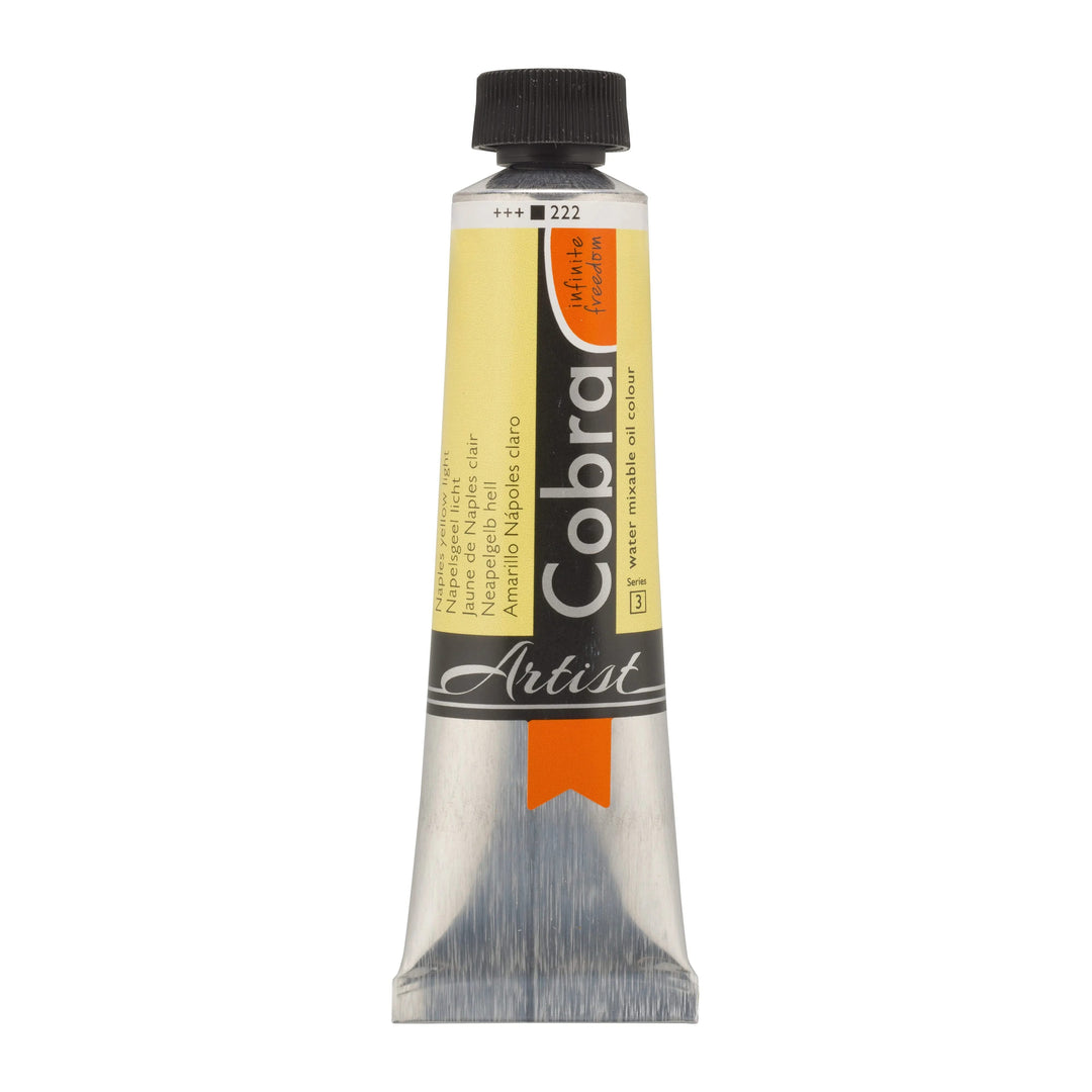 Cobra Artist Wassermischbare Ölfarbe Tube 150 ml Neapelgelb Hell 222 - Kidis Art