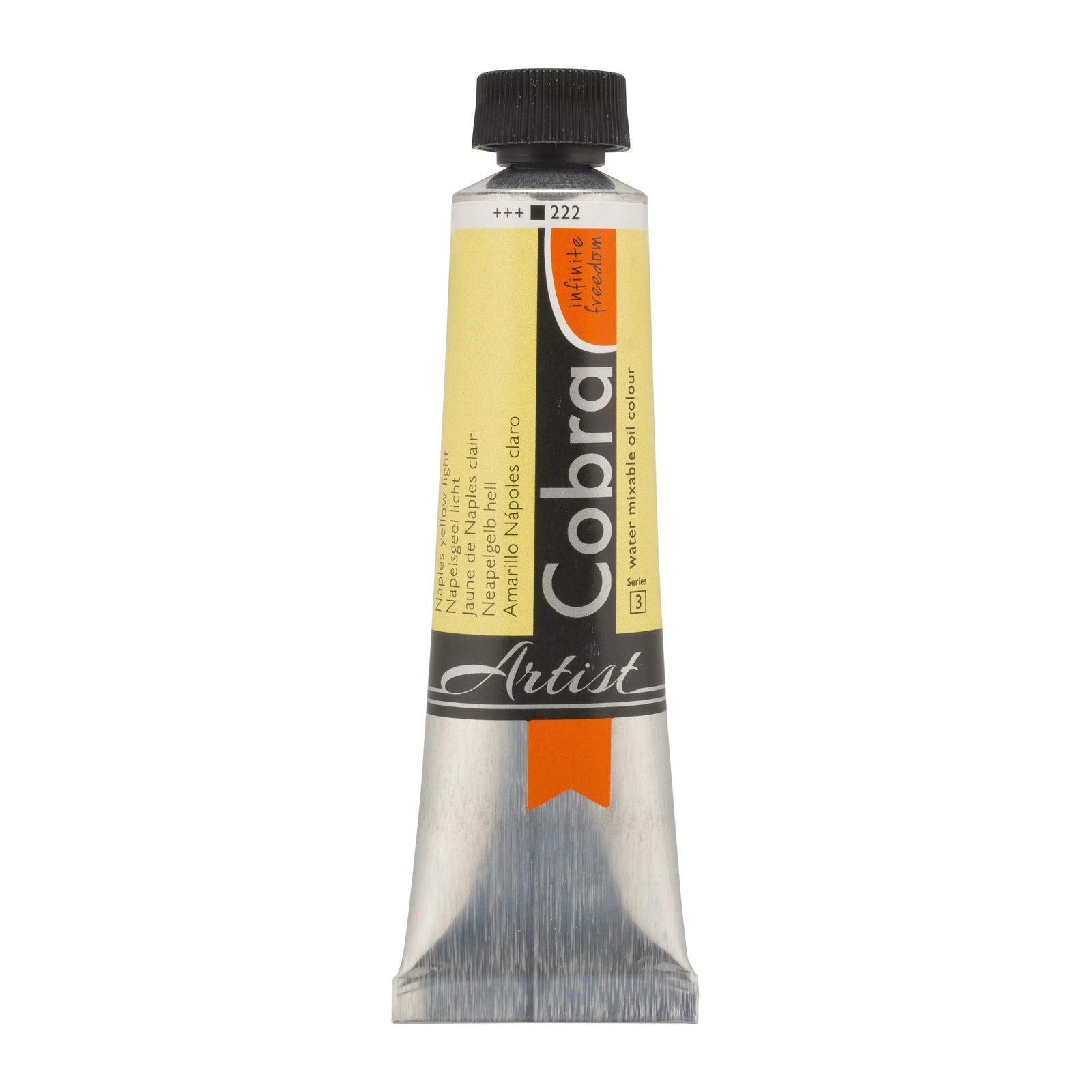 Cobra Artist Wassermischbare Ölfarbe Tube 150 ml Neapelgelb Hell 222 - Kidis Art