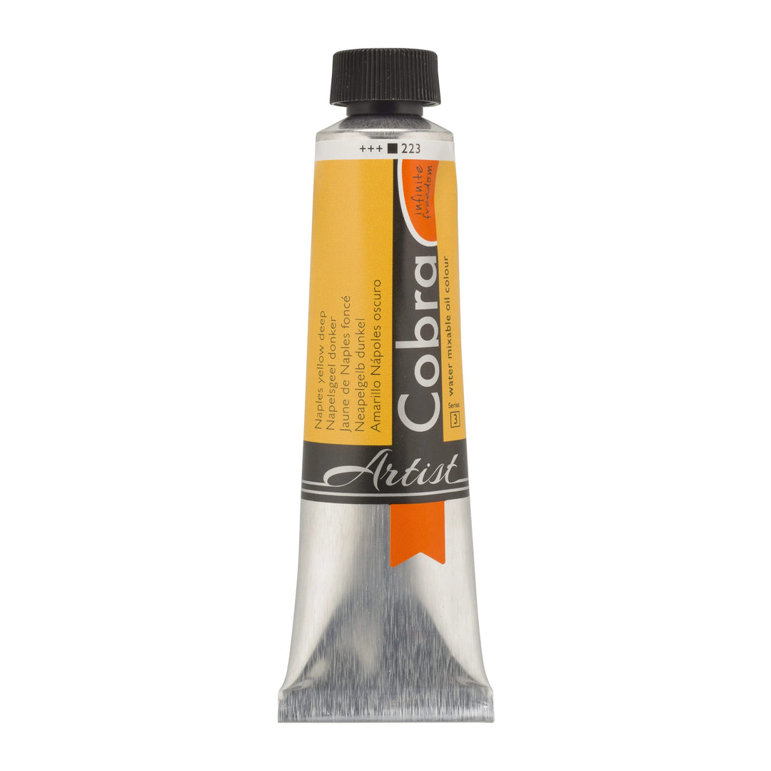 Cobra Artist Wassermischbare Ölfarbe Tube 40 ml Neapelgelb Dunkel 223 - Kidis Art