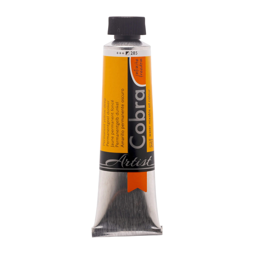 Cobra Artist Wassermischbare Ölfarbe Tube 40 ml Permanentgelb Dunkel 285 - Kidis Art