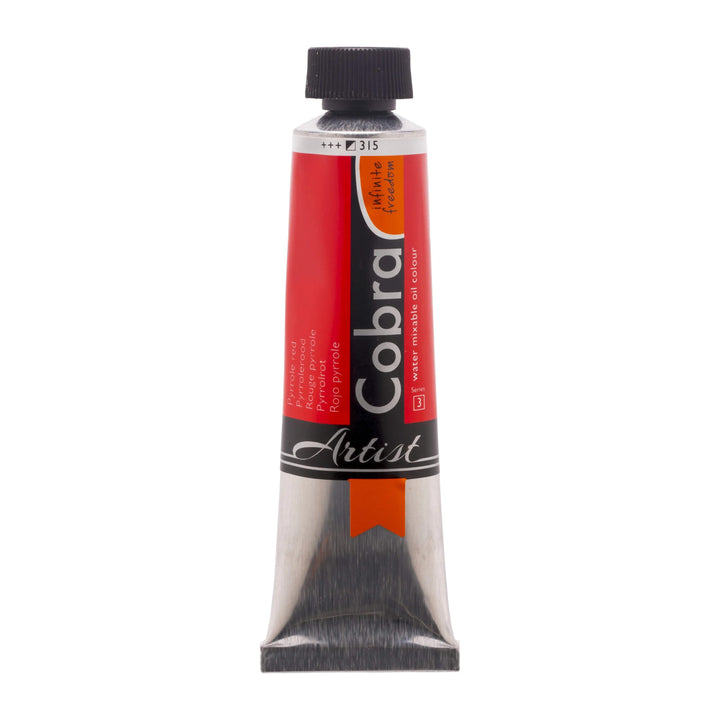 Cobra Artist Wassermischbare Ölfarbe Tube 40 ml Pyrrolrot 315 - Kidis Art