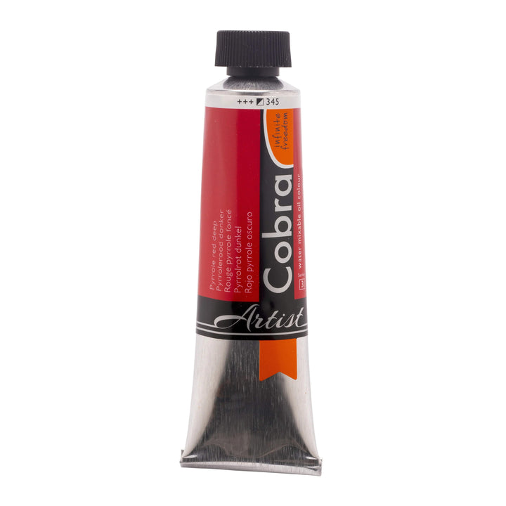 Cobra Artist Wassermischbare Ölfarbe Tube 150 ml Pyrrolrot Dunkel 345 - Kidis Art
