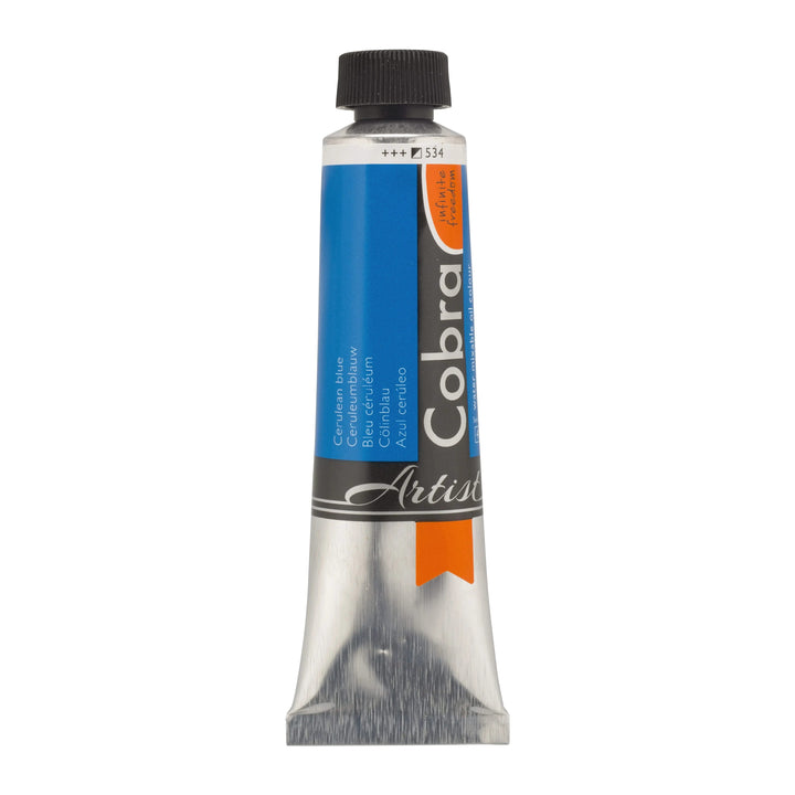 Cobra Artist Wassermischbare Ölfarbe Tube 40 ml Cölinblau 534 - Kidis Art