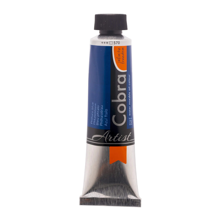 Cobra Artist Wassermischbare Ölfarbe Tube 150 ml Phthaloblau 570 - Kidis Art