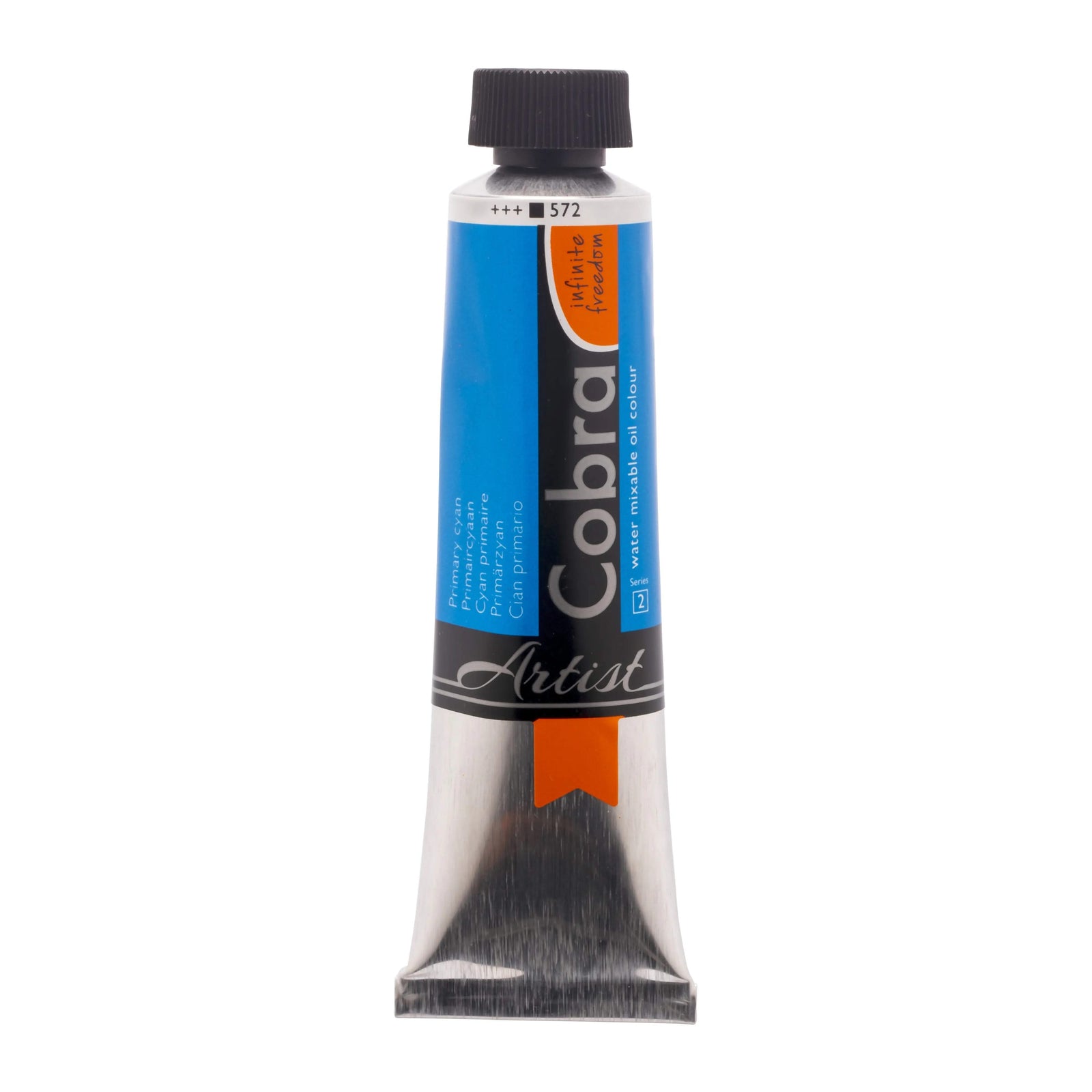 Cobra Artist Wassermischbare Ölfarbe Tube 150 ml Primärzyan 572 - Kidis Art