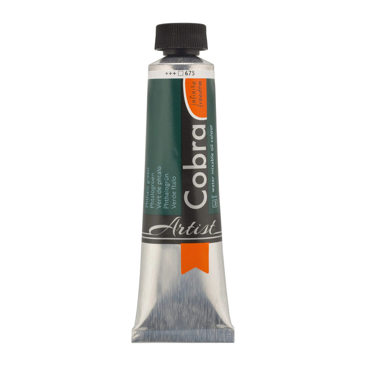 Cobra Artist Wassermischbare Ölfarbe Tube 150 ml Phthalogrün 675 - Kidis Art