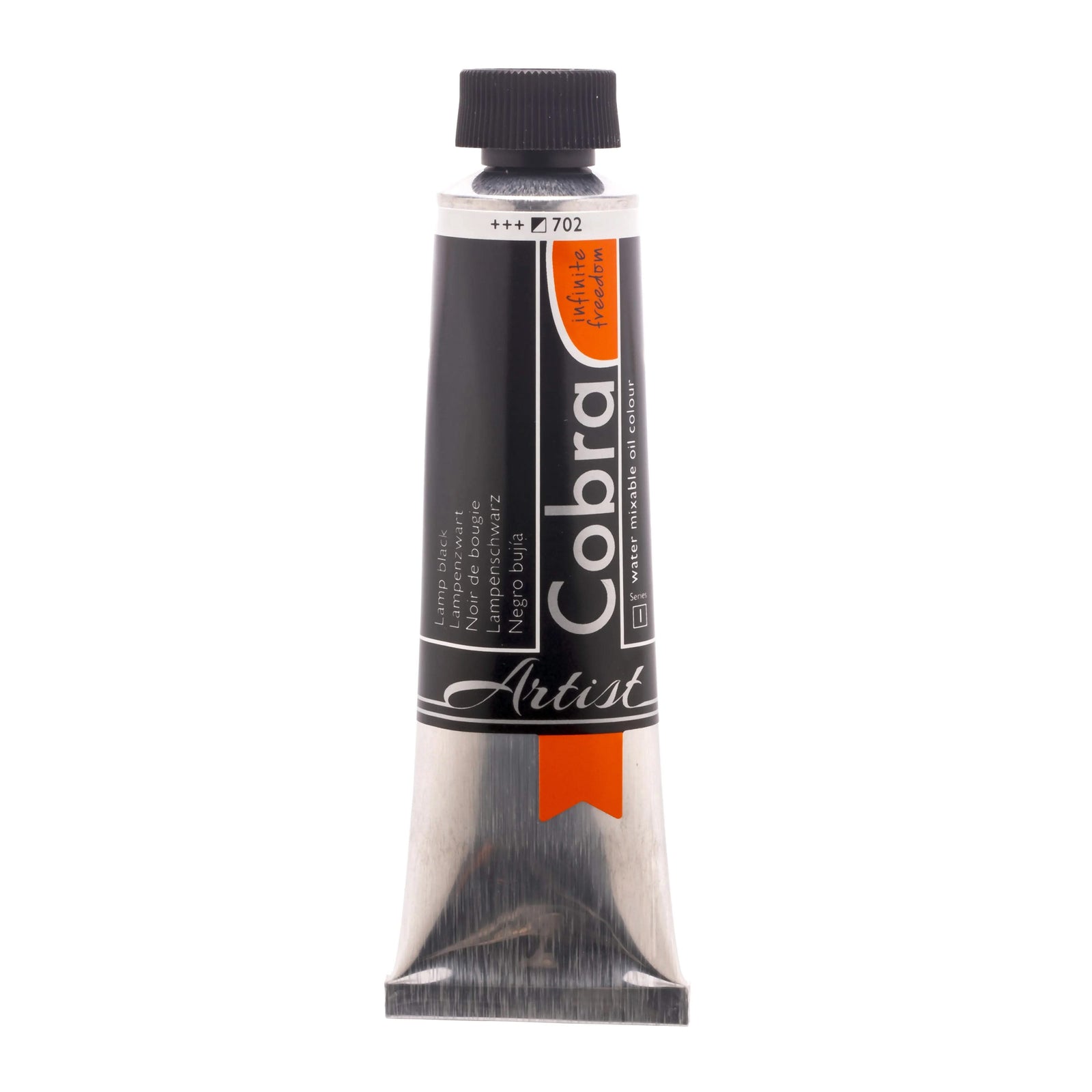 Cobra Artist Wassermischbare Ölfarbe Tube 150 ml Lampenschwarz 702 - Kidis Art