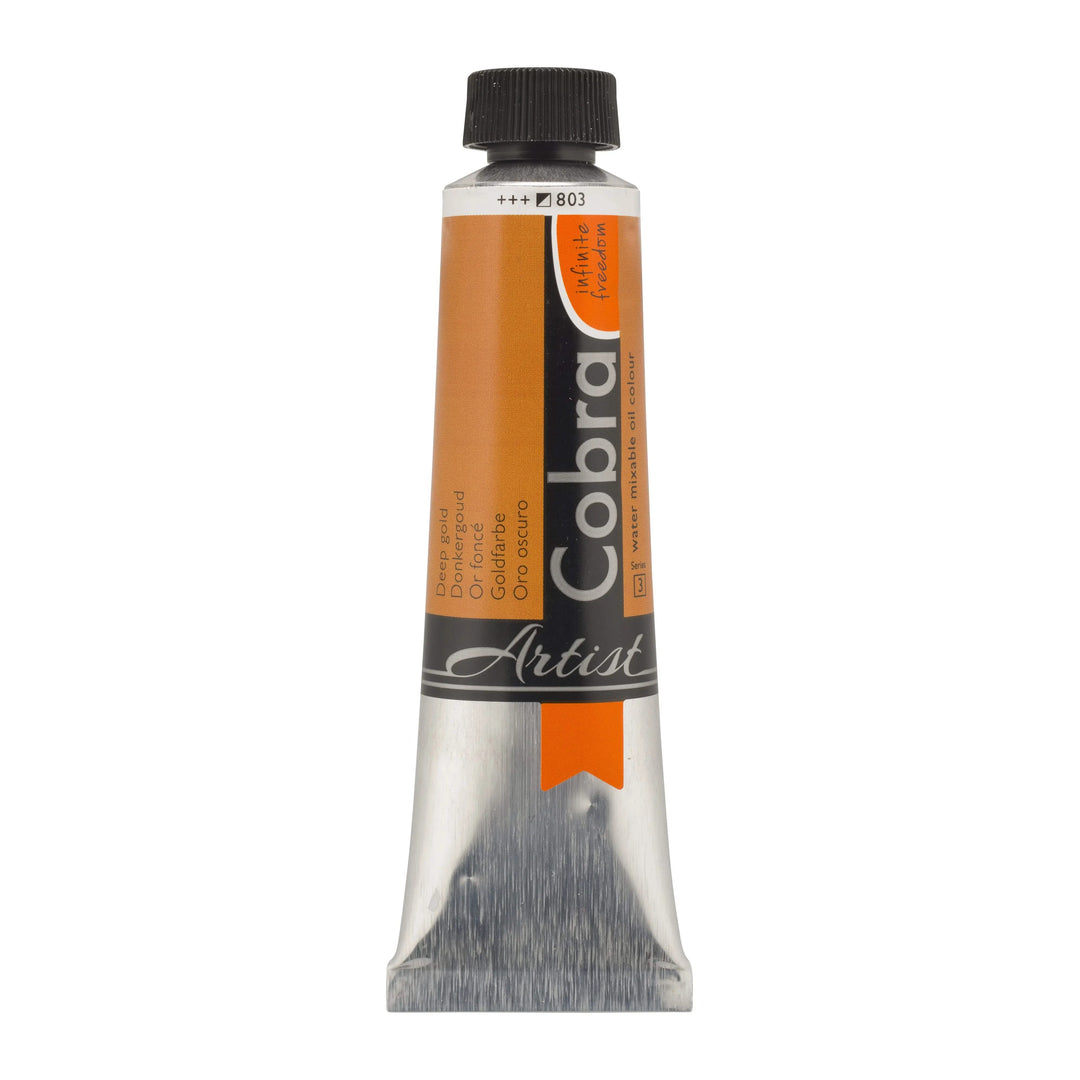 Cobra Artist Wassermischbare Ölfarbe Tube 40 ml Goldfarbe 803 - Kidis Art