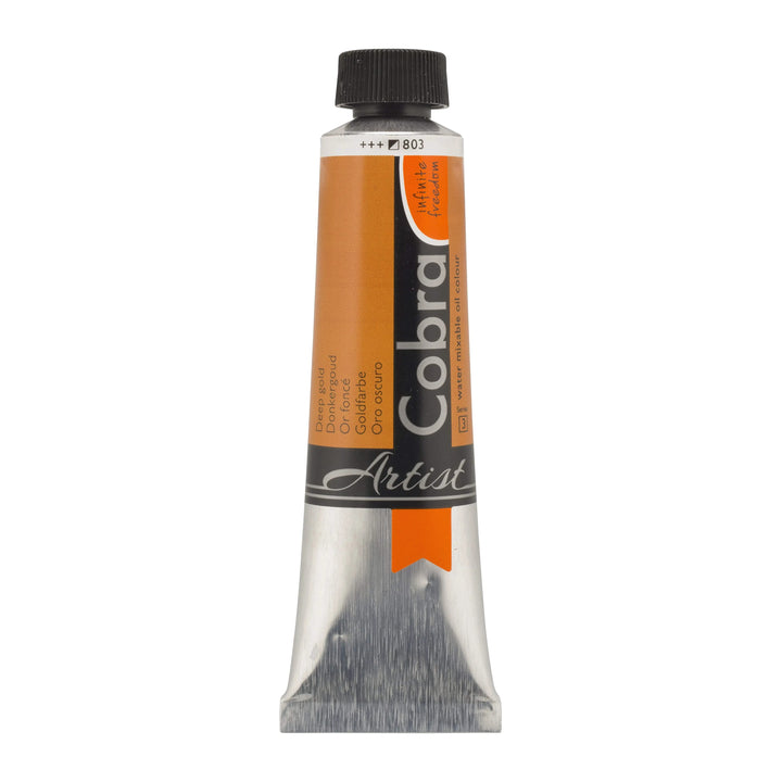 Cobra Artist Wassermischbare Ölfarbe Tube 40 ml Goldfarbe 803 - Kidis Art