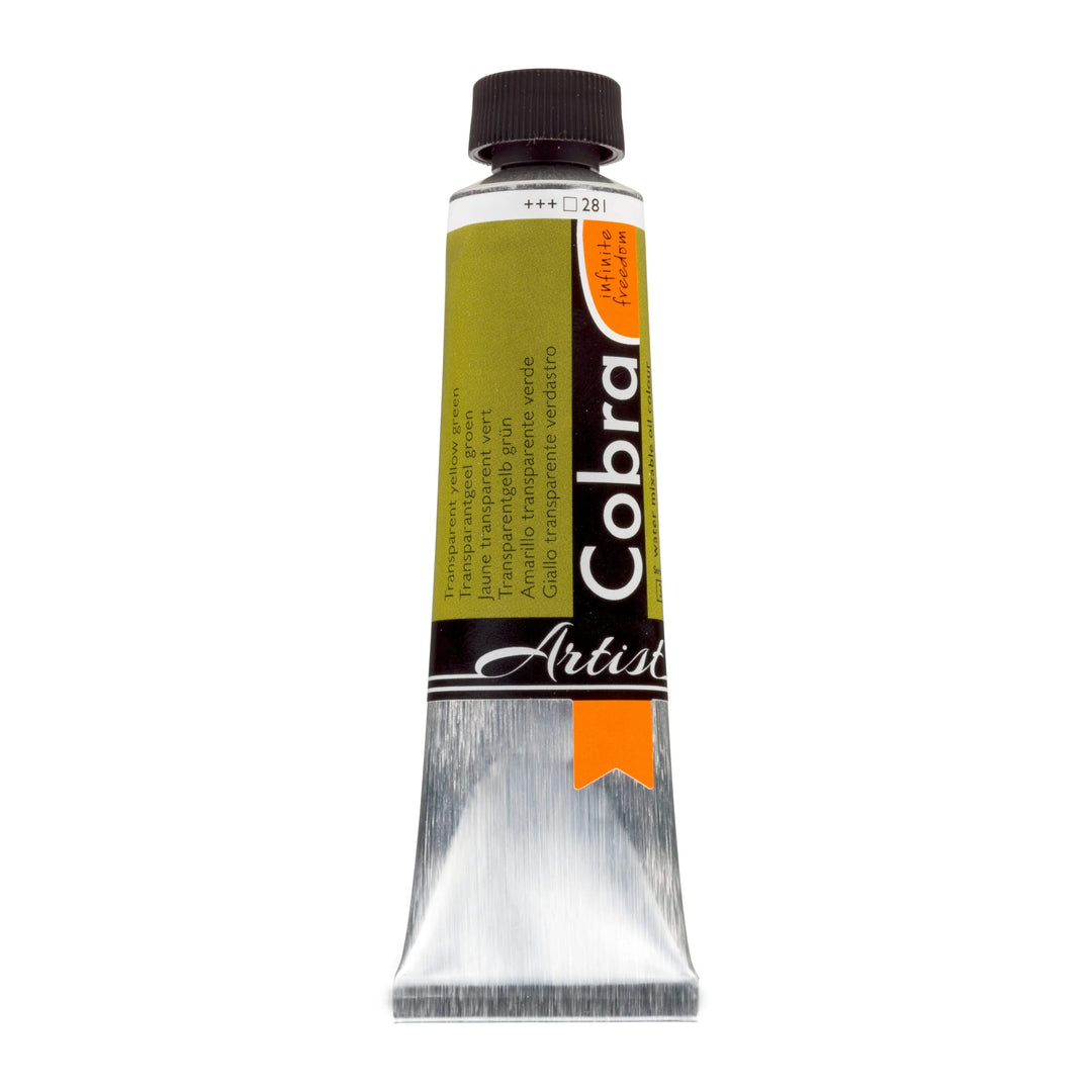 Cobra Artist Wassermischbare Ölfarbe Tube 40 ml Transparentgelb Grün 281 - Kidis Art