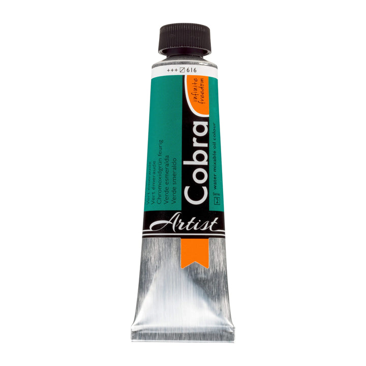 Cobra Artist Wassermischbare Ölfarbe Tube 40 ml Chromoxidgrün Feurig 616 - Kidis Art