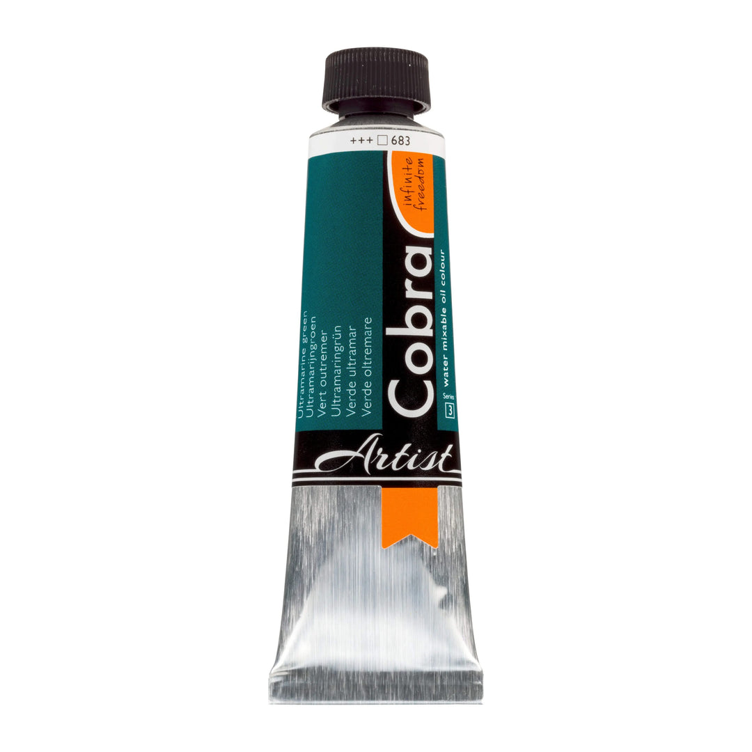 Cobra Artist Wassermischbare Ölfarbe Tube 40 ml Ultramaringrün 683 - Kidis Art