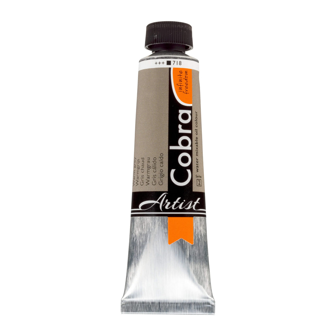 Cobra Artist Wassermischbare Ölfarbe Tube 40 ml Warmgrau 718 - Kidis Art