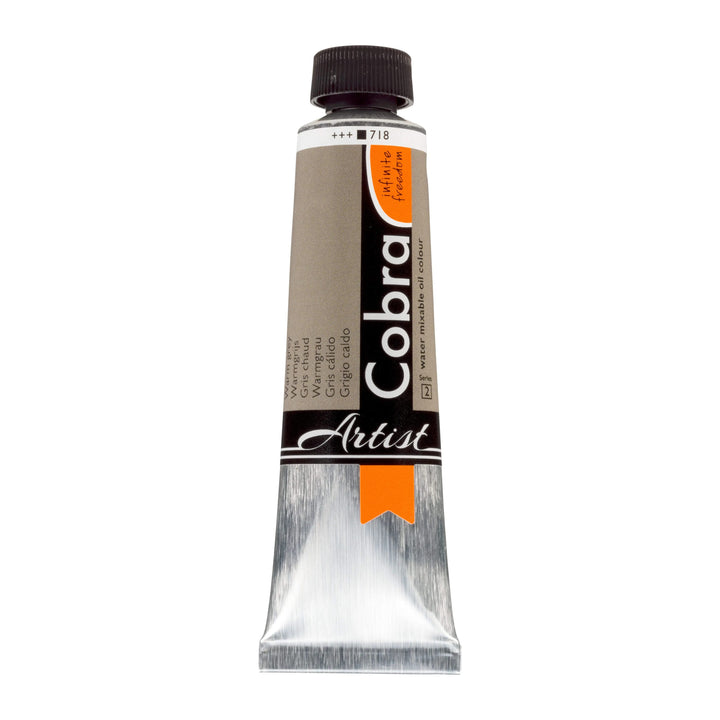 Cobra Artist Wassermischbare Ölfarbe Tube 40 ml Warmgrau 718 - Kidis Art