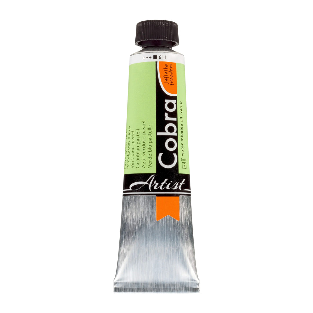 Cobra Artist Wassermischbare Ölfarbe Tube 40 ml Grünblau Pastell 611 - Kidis Art