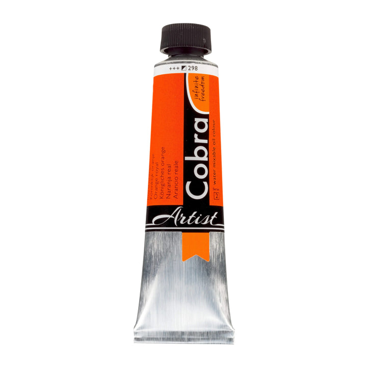 Cobra Artist Wassermischbare Ölfarbe Tube 40 ml Königliches Orange 298 - Kidis Art