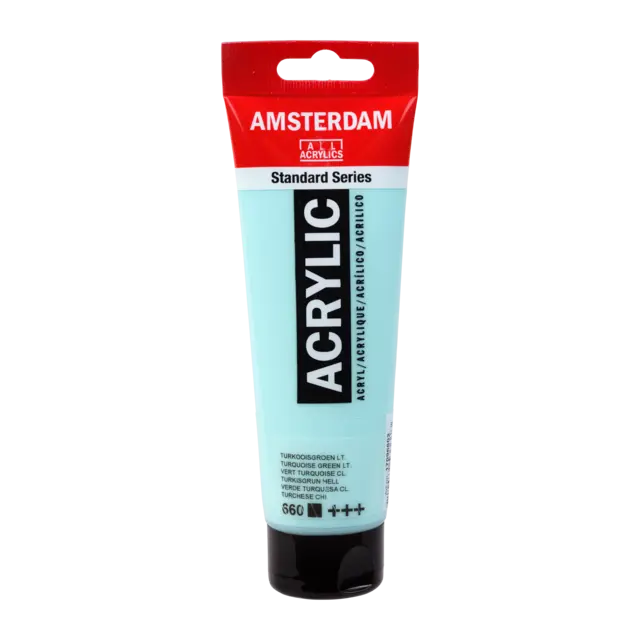 Amsterdam Standard Series Acrylfarbe Tube 120 ml Türkisgrün Hell 660 - Kidis Art