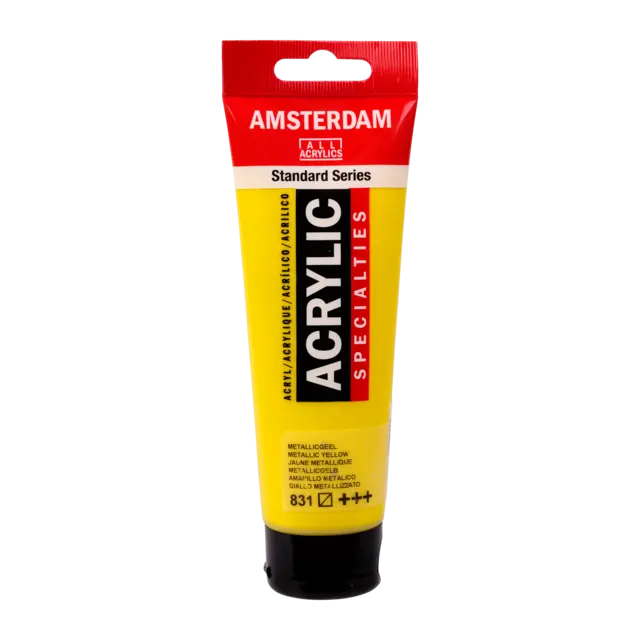 Amsterdam Standard Series Acrylfarbe Tube 120 ml Metallicgelb 831 - Kidis Art