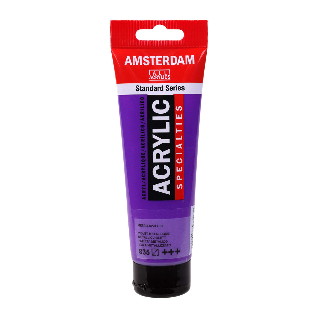 Amsterdam Standard Series Acrylfarbe Tube 120 ml Metallicviolett 835 - Kidis Art