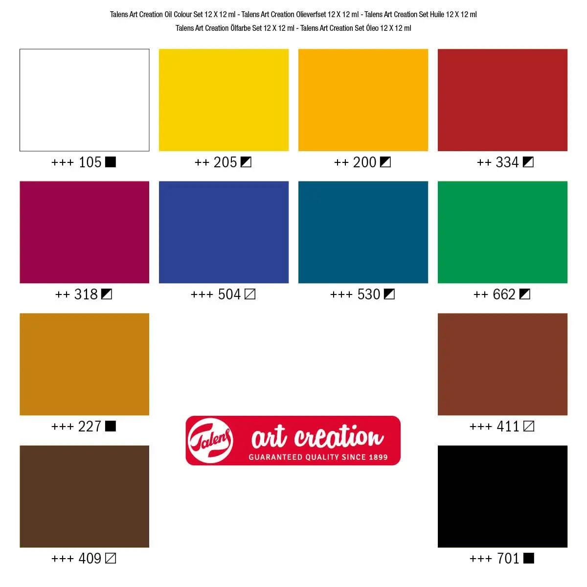 Talens Art Creation Ölfarbe Set 12 x 12 ml - Kidis Art