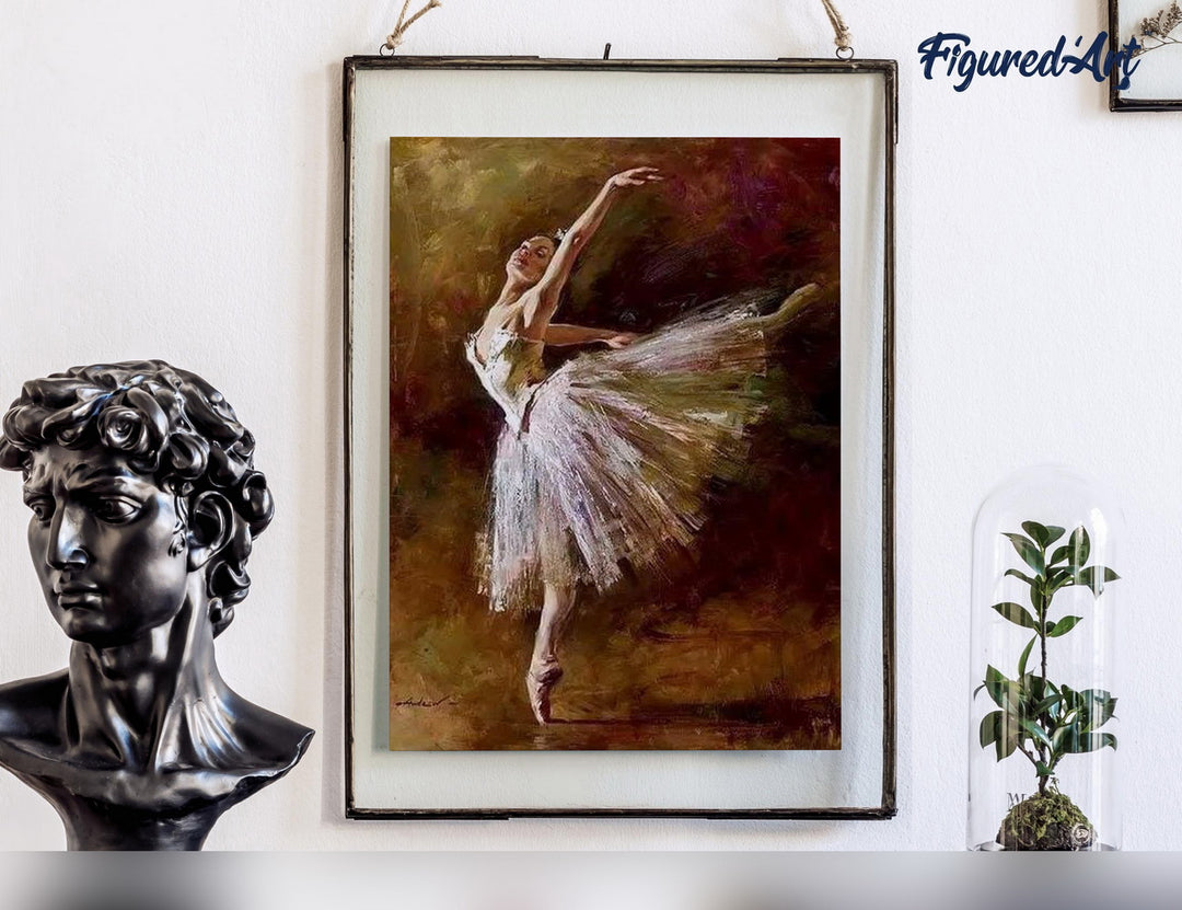 Malen nach Zahlen 40x50cm ohne Keilrahmen Figured’Art Ballerina auf den Zehen - Kidis Art