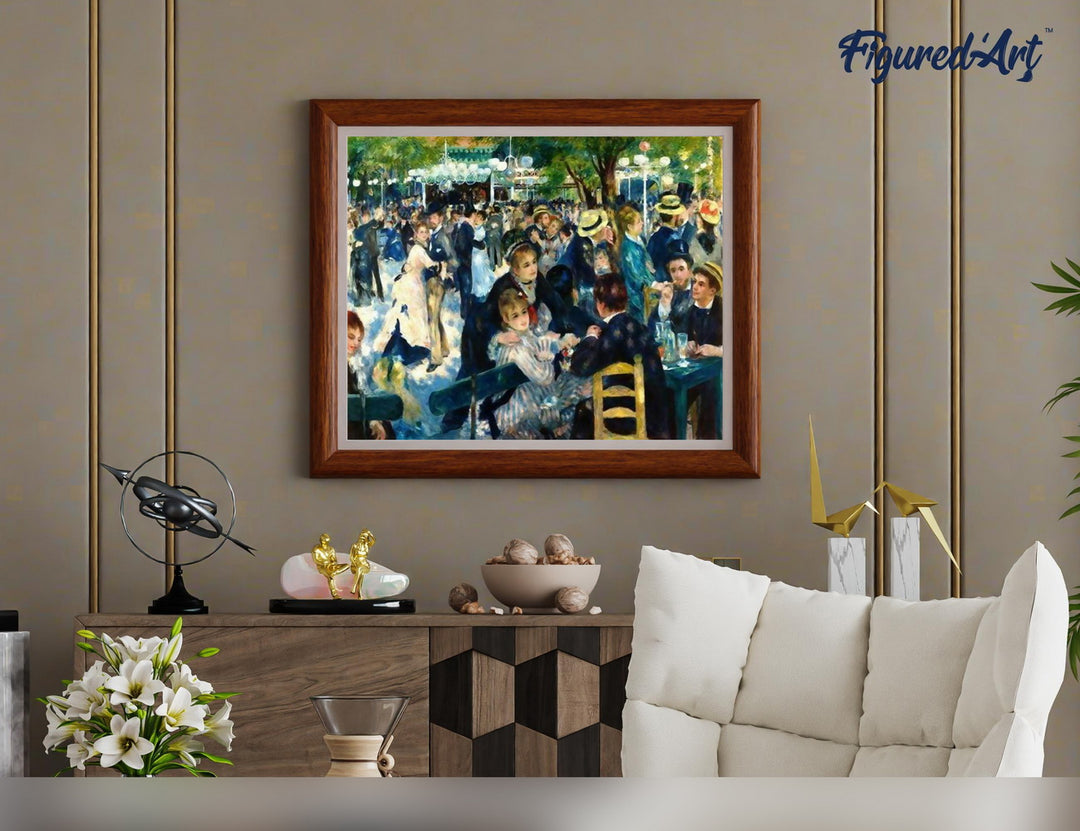 Malen nach Zahlen 40x50cm ohne Keilrahmen Figured’Art Renoir - Bal du Moulin de la Galette - Kidis Art