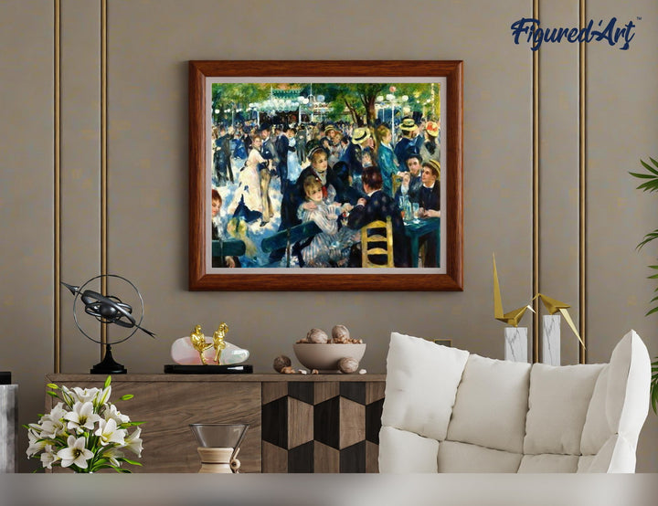 Malen nach Zahlen 40x50cm ohne Keilrahmen Figured’Art Renoir - Bal du Moulin de la Galette - Kidis Art